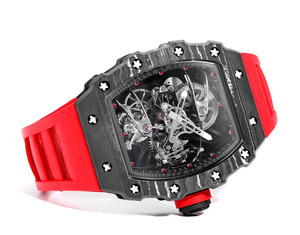 Fashionable Trendy Luxury Carbon Fiber Case <b>Rubber</b> Strap Men's Waterproof Mechanical <b>Watch</b> - Product Image 3
