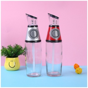 Pot d'huile en verre quantitatif Type de presse mesurant l'huile <span class=keywords><strong>comestible</strong></span> et la bouteille de <span class=keywords><strong>vinaigre</strong></span> étanchéité étanche fournitures de cuisine domestique - Product Image 4