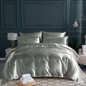 Tùy Chỉnh Giống Như <span class=keywords><strong>Satin</strong></span> Bộ Đồ Giường Đặt Rượu Vang Đỏ Sang Trọng Giường Đôi Duvet Cover Set Với Dây Kéo Đóng Cửa - Product Image 1