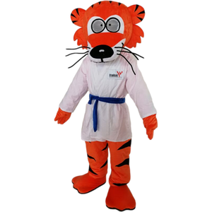 <span class=keywords><strong>Costume</strong></span> de mascotte de <span class=keywords><strong>tigre</strong></span> de karaté drôle CE sur mesure pour adultes - Product Image 1