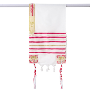 儿童塔利特弥赛亚犹太塔利特蓝色和金色祈祷披肩塔利特烛台袋祈祷围巾30x105cm厘米 - Product Image 2