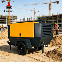 Kompresor Udara Diesel Portabel 375 CFM 8 Bar, Motor Berpendingin Udara, Sistem Injeksi Oli, Pompa Sekrup, Digunakan untuk Sandblasting, Peralatan Pneumatik, Pertambangan