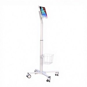 <span class=keywords><strong>DSUPPORT</strong></span> Verstellbarer Medizinischer Mobiler Gasdruckfeder-Arbeitsplatzwagen Tablet-PC VESA Krankenhaus-Trolley-Ständer aus Metall - Product Image 4