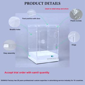 กล่องอะคริลิคสำหรับใส่สัตว์เลื้อยคลานแบบมีความทนทานแบบพกพาออกแบบได้ตามต้องการสำหรับร้านขายสัตว์เลี้ยง - Product Image 4