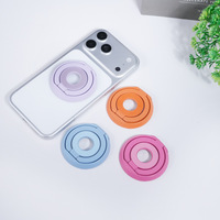 Nouveau support de téléphone magnétique pliable à trois boucles, léger, tendance, en métal, pour smartphone, cadeau