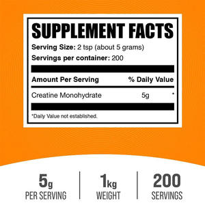 Créatine monohydrate en poudre instantanée, complément alimentaire pour femmes non enceintes, OEM personnalisé, 5 g par portion - Product Image 3