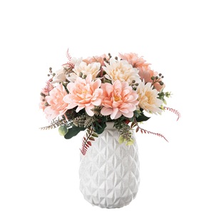 Bouquet de pivoines artificielles CallaFloral, rouge, blanc laiteux, champagne, décoration de mariage, fleurs durables en tissu tissé - Product Image 5
