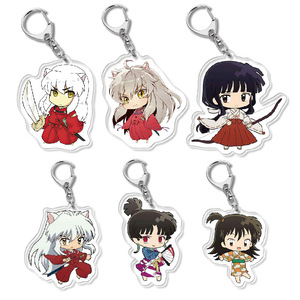 Vente en gros 33 modèles de dessin animé sac à dos pendentif <span class=keywords><strong>Inuyasha</strong></span> Anime acrylique porte-clés - Product Image 1
