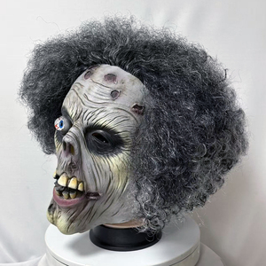 Nouveau Masque de Zombie Terrifiant avec <span class=keywords><strong>Perruque</strong></span>, Accessoires de Costume de Cosplay Mort Vif, Masque d'Horreur, <span class=keywords><strong>Déguisement</strong></span> Effrayant, Masques d'Halloween - Product Image 3