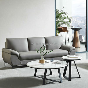 Sofá ejecutivo de cuero para oficina, muebles de área de recepción de fábrica, sala de espera - Product Image 3