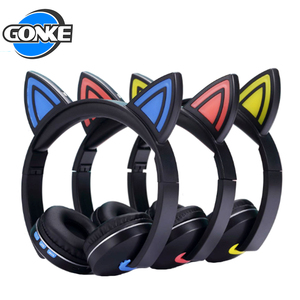 Nuevo lindo LED brillante fones de ouvido de oreja de gato en la oreja auriculares azulejos - Product Image 4