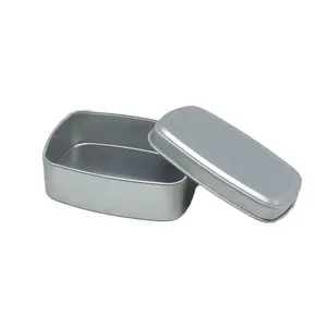 150毫升方形可再填充奶油容器空铝罐肥皂糖果金属盒锡罐便携式化妆品润发油盒AJ-74S
