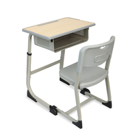 Vente en gros d'usine d'un ensemble de chaises de table de lecture en plastique à double usage pour étudiants Uai