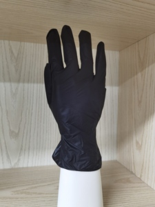 Guantes negros de nitrilo de 6 mil con textura completa logotipo personalizado sin polvo tatuaje resistente reparación gruesa desechables guantes de nitrilo de 6 mil - Product Image 4