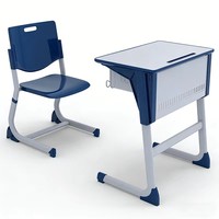 Chaise de bureau scolaire de style moderne et simple, couleur neutre, adaptée à l'étude à domicile et en classe, matériau durable