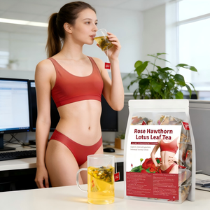 Tè Premium Miscelato Aromatizzato con Rosa, Biancospino, Foglia di Loto e Buccia d'<span class=keywords><strong>Arancia</strong></span>, 5g X 30 Bustine Piramidali, Stimola il Metabolismo e Favorisce la Digestione - Product Image 5