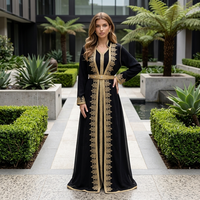 Robe longue décontractée pour femmes grandes tailles, tissée, respirante, écologique, antistatique, taille naturelle, manches longues, noir et violet