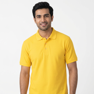 เสื้อโปโลแขนสั้นของผู้ชาย CVC 230กรัม40ชิ้นงานปักโลโก้ออกแบบได้ตามต้องการ - Product Image 1