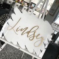 Nicro-ensemble de Menu pour Bar, Signature en acrylique transparente givré, personnalisé, nom de famille moderne, livre d'or, pour mariage