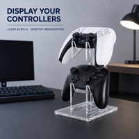 Support d'affichage pour manettes de jeu rétro modernes, support d'affichage pour manettes PS4 PS5, support transparent en acrylique pour manettes de jeu