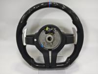 Volant de voiture en fibre de carbone à fond plat noir pour BMW Série 1 E90 E91 E92 E84 X5 E70 E71 E89