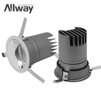 ALLWAY Spot LED en aluminium de style moderne, pour musée d'art, hôtel, 5W, 7W, 12W, 20W