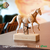 Automatone en bois sculpté à la main JHISEN, rechargeable, pour cadeaux de Noël et boutiques équestres
