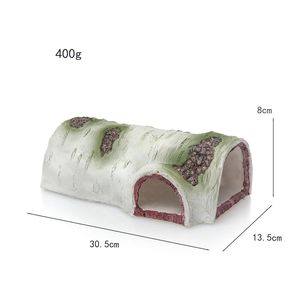 Aanpasbare Reptielen Rotsvissen Aquarium Landschap Hars Simuleren Schors Gaten (L) Aquarium Klimmen Huisdieren Verbergen Grotten Voor Schildpad - Product Image 3