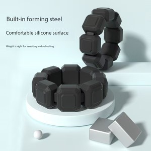 Poids de <span class=keywords><strong>cheville</strong></span> en <span class=keywords><strong>acier</strong></span> et silicone durable, style cubique, bracelets de poids de <span class=keywords><strong>cheville</strong></span> et de poignet, yoga, fitness, réglable, portable - Product Image 3