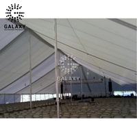 Tentes d'église à structure métallique Galaxy à vendre 10M x 20M, Tente de réception de 20M de portée, Tente extensible 12x24M personnalisée avec parois en ABS, Durable