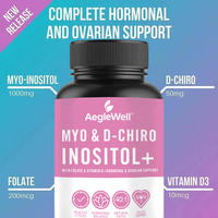 Aeglewell Marque Privée Myo-Inositol Capsules Soutien Féminin Folate Vitamine D3 Myo D-Chiro Inositol Capsules pour Femmes