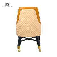 Chaise de casino de haute qualité Chaise Baccarat avec accoudoirs et roues pivotantes pour Casino Bar Hotel