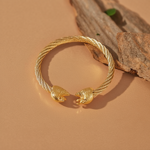 Stainless Steel <b>Bangle</b> PVD Gold Plated Sustainable Resistant Fashion Jewelry - Product Image 3