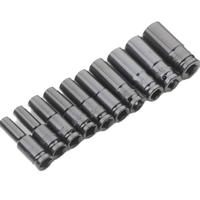 Lot de 10 douilles profondes pneumatiques électriques polies, rallongées, à entraînement carré de 1/2 pouce, clé hexagonale femelle, qualité industrielle OEM, multiples