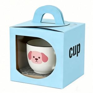 Custom Logo Digital Printing Embossed Recyclable Corrugated <b>Paper</b> Gift Box for Coffee Mug Cup Packaging with Window - Product Image 2