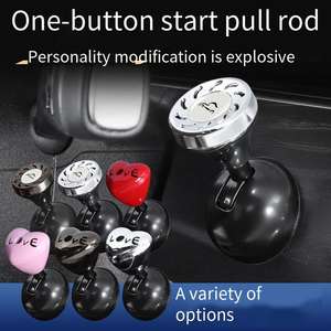 تخصيص زر بدء بنقرة واحدة للسيارات عصا التحكم الزخرفية مع زر ورقة الروائح غطاء سيارة واقية - Product Image 5