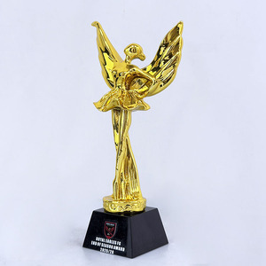 Trofeo <span class=keywords><strong>Angelo</strong></span> Ballerino in Resina Cristallo Oro Argento MH-J0475 - Product Image 2