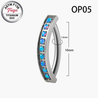 Freya Arc Hoop Bauchnabelpiercing, flacher Nabelpiercing, einfacher Clicker, gebogener Reverse Barbell aus G23 Titan, Körperschmuck für Damen