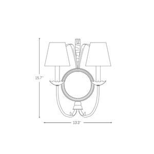 Lámpara de pared retro de hierro con doble brazo, lámpara de pared para dormitorio, luz interior de tela, para loft, pasillo, sala de estar, hotel, accesorio de iluminación - Product Image 5