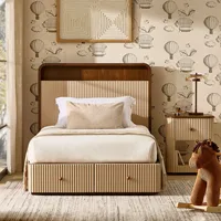 Ensembles de Chambres à Coucher Modernes de Luxe avec Lit Double King Size et Lit Enfant pour la Décoration Intérieure