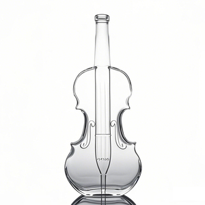 Bouteille en verre de luxe en forme de violon, design unique, vente chaude, qualité alimentaire supérieure, 500 ml, 750 ml, pour whisky, Bordeaux, brandy, <span class=keywords><strong>gin</strong></span> - Product Image 3