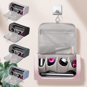 Vente en gros de pochette de protection étanche à la poussière de grande capacité en cuir PU avec fermeture à glissière sac de rangement portable pour sèche-<span class=keywords><strong>cheveux</strong></span> - Product Image 6