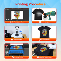 CMYKWW 6 couleurs toutes couleurs T-shirt A4 T-shirt imprimante Dtg T-shirt Machine d'impression couleur et blanc