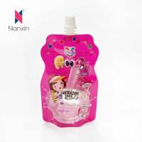 250 300 500ml personnalisé imprimé jus boissons pochette Doypack liquide debout sac avec buse pour boisson bière lait thé