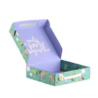 Caja de Papel Impresa a Todo Color con Patrón Personalizado en el Interior, Caja de Cartón Corrugado para Envíos, Regalos, Cosméticos