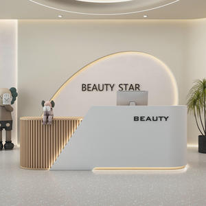 โต๊ะสำนักงานและเก้าอี้ LUX เคาน์เตอร์ต้อนรับ เคาน์เตอร์หน้าร้าน เคาน์เตอร์ต้อนรับขนาดเล็ก เคาน์เตอร์ต้อนรับร้านเสริมสวย เคาน์เตอร์ต้อนรับทันสมัย - Product Image 3