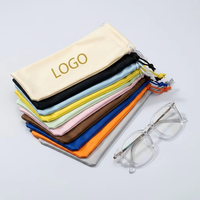 Sac à lunettes de soleil, logo personnalisé imprimé, lunettes de soleil bon marché, tissu doux en microfibre, pochette d'emballage