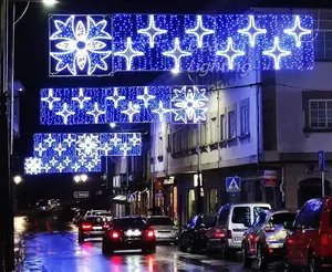 Коммерческие рождественские светодиодные мотивы крест горизонт украшения Рождественский уличный свет