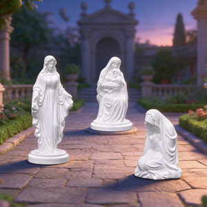 Caja de Joyería Religiosa Sagrada en Miniatura de Resina Epoxi Ecológica con Forma de Helado y Aerografía de la Virgen María para Sala de Oración - Product Image 3