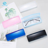 Fabrication de boîtes d'emballage pour lunettes à bas prix, étui en plastique pour lunettes de lecture, étui transparent pour lunettes